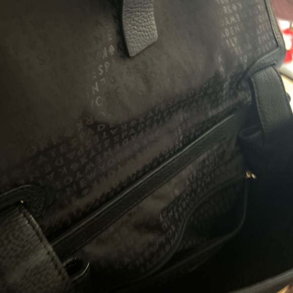 Kate Spade Clarke Street Kamille Black Leather Crossbody Saddle Bag - Picture 3 of 5